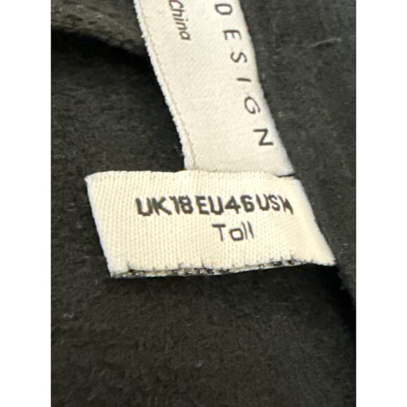 ASOS Design Black Faux Vegan Leather Skinny High Waist Trousers Pants Size 14 - Picture 6 of 7